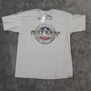 VTG US Army T-Shirt Mens Extra Large Gray United States Military Graphic Bayside
